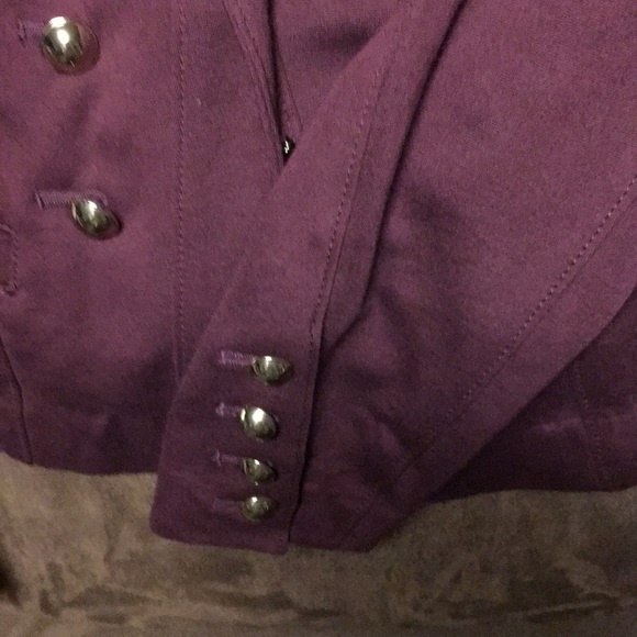 Eggplant colored blazer and lace trim cami - Picture 3 of 3